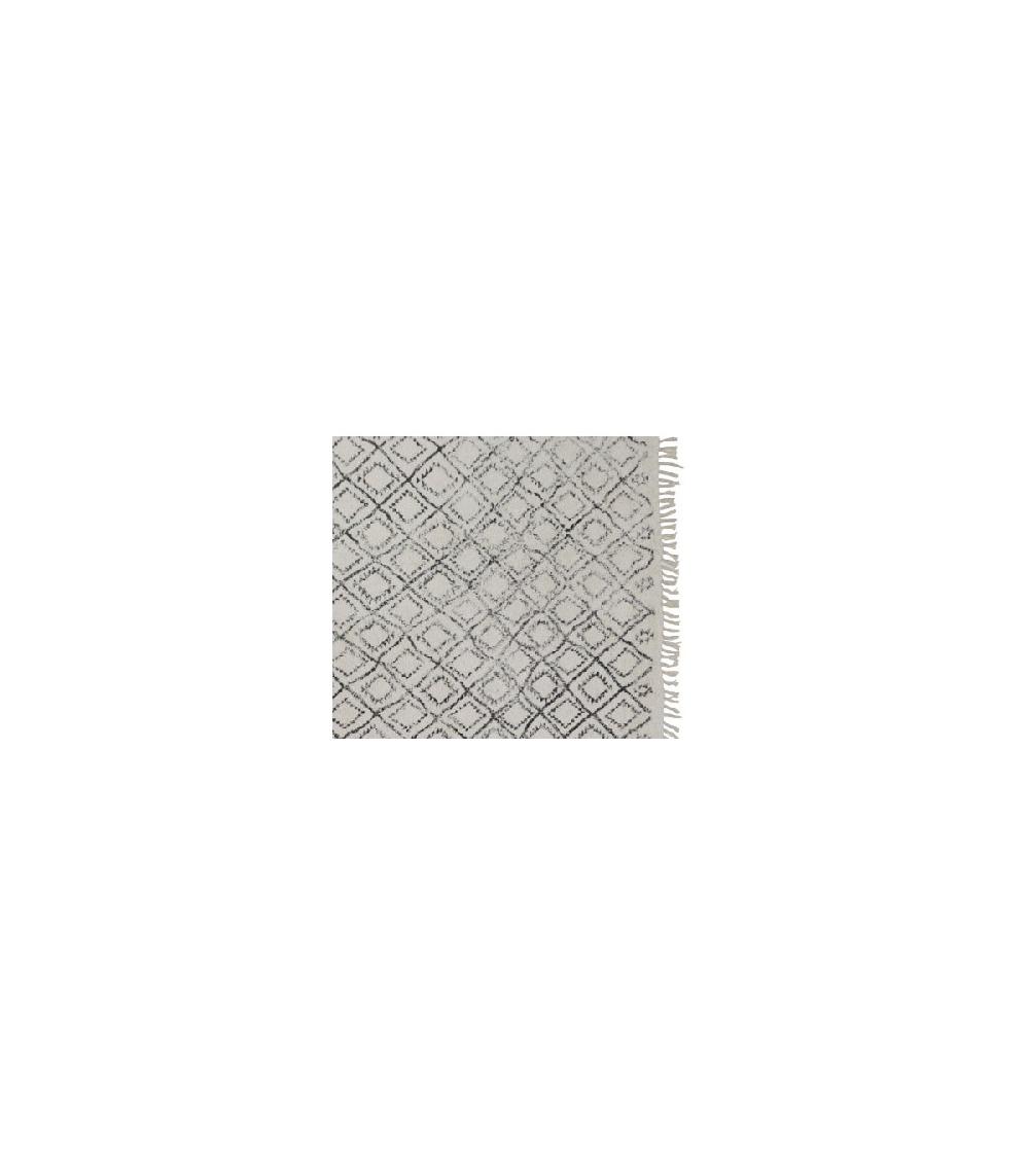 Wadiga Grand Tapis Noir Et Blanc Triangles - 160x230cm