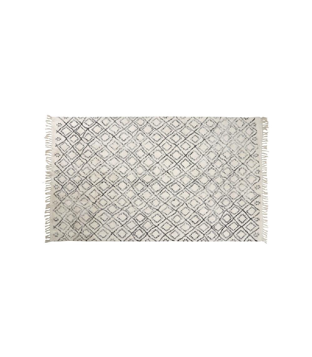wadiga Grand Tapis Noir et Blanc Triangles - 160x230cm