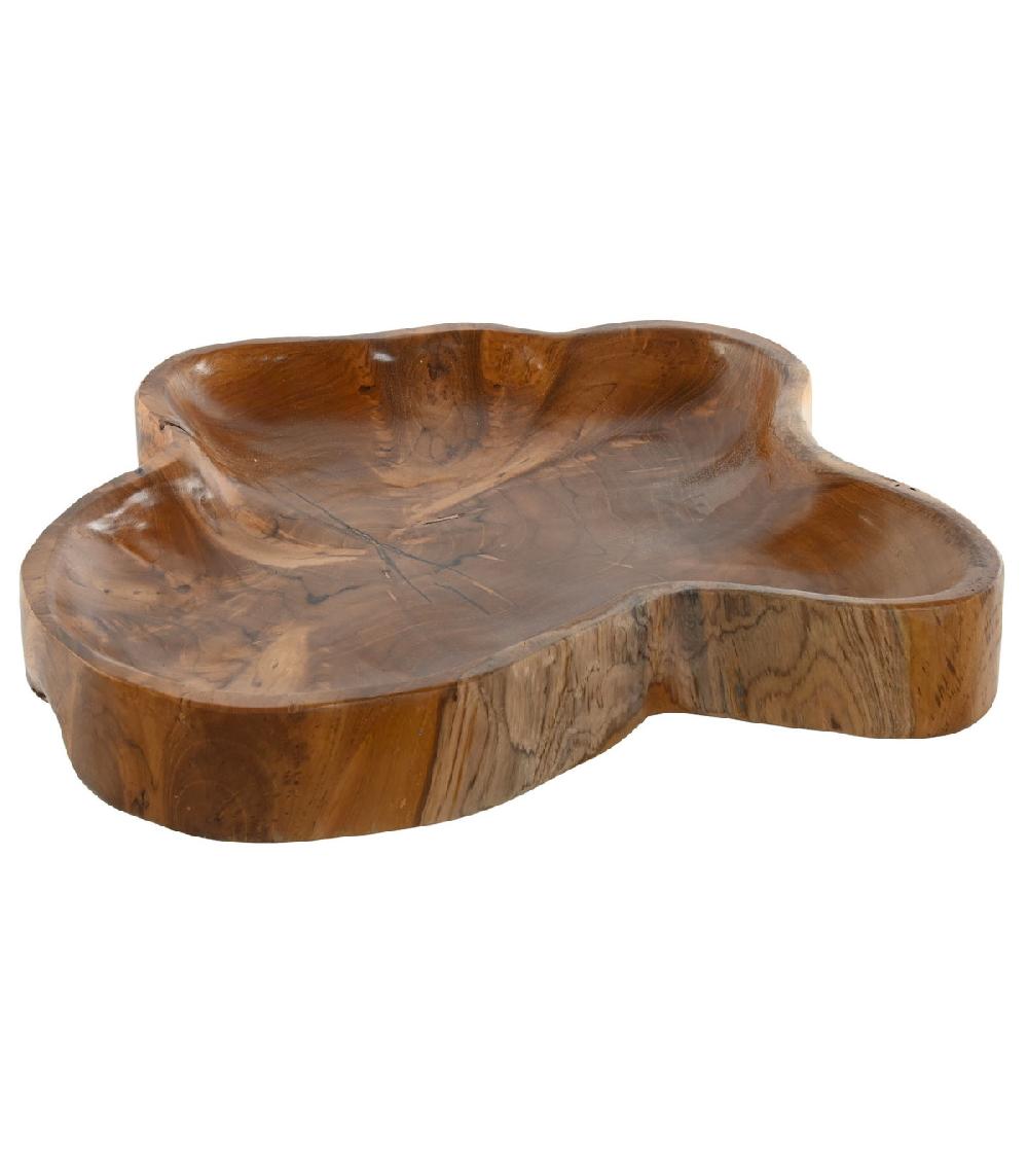 wadiga Grande coupelle décorative en teck 40x40x5cm
