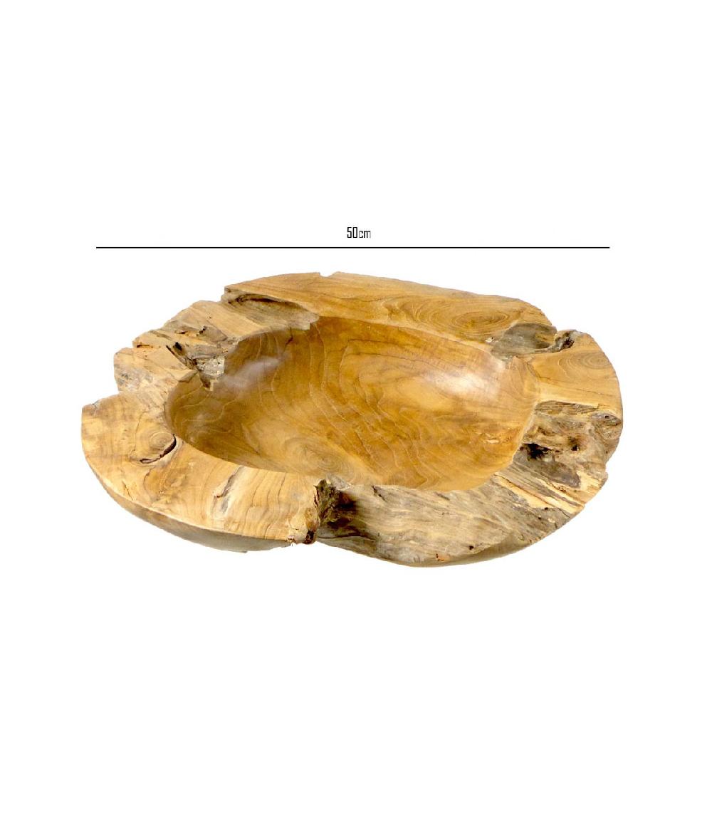 Wadiga Grande Coupelle Décorative Ronde En Teck - Ø 50cm