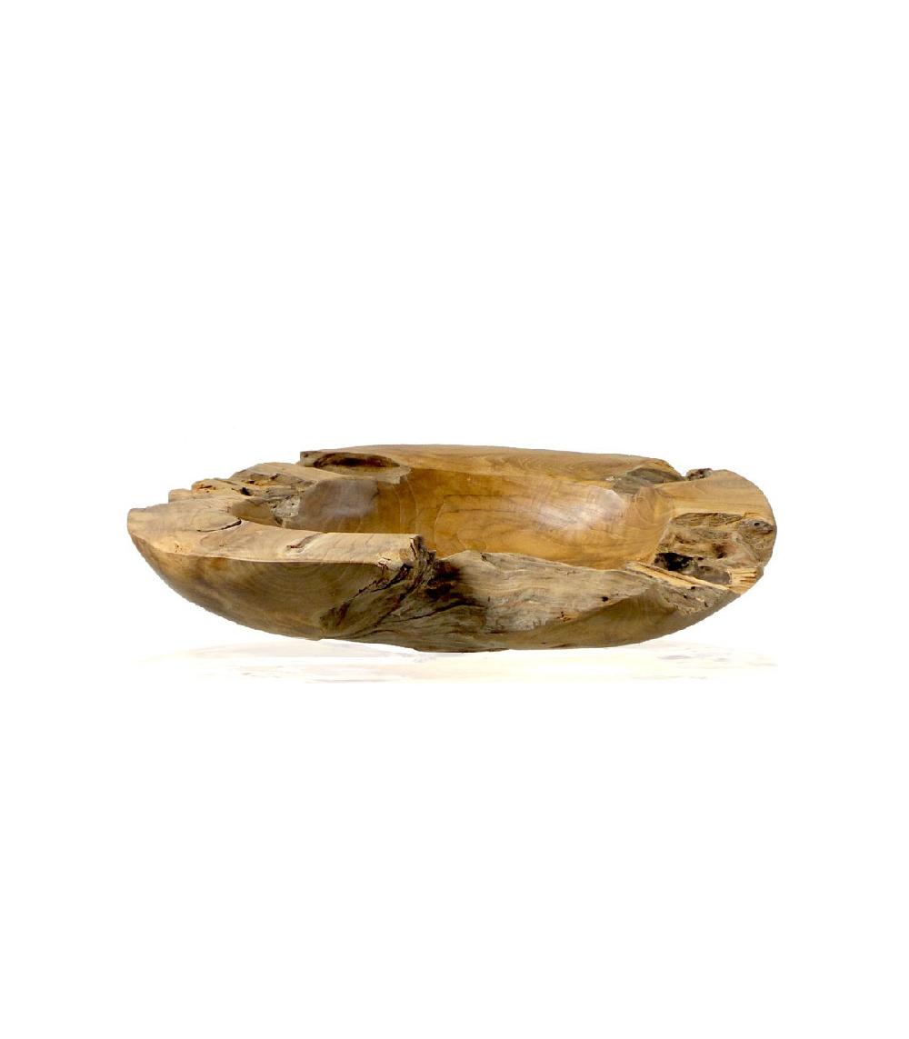 wadiga Grande Coupelle Décorative Ronde en Teck - Ø 50cm