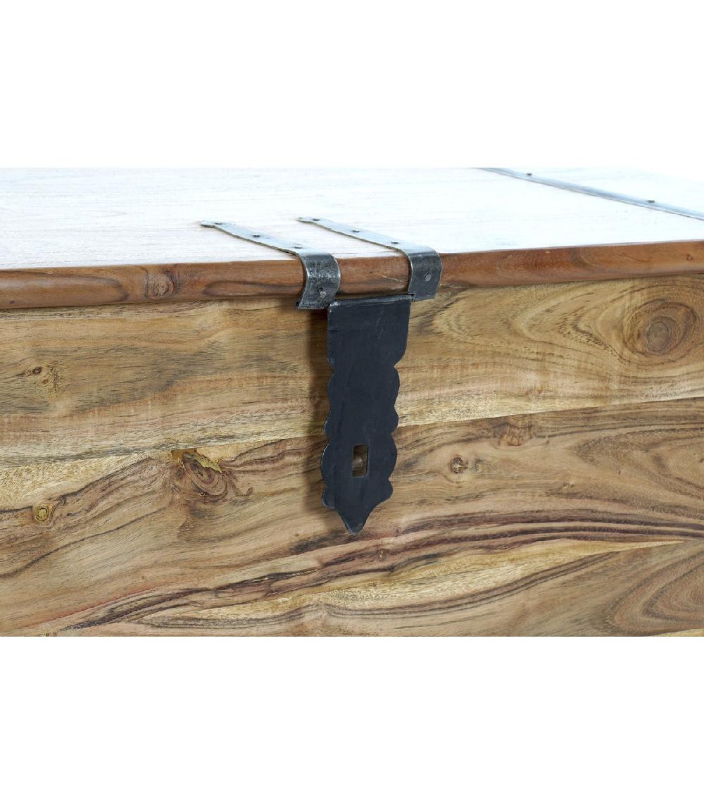 Wadiga Grande Malle De Rangement En Bois Massif Acacia