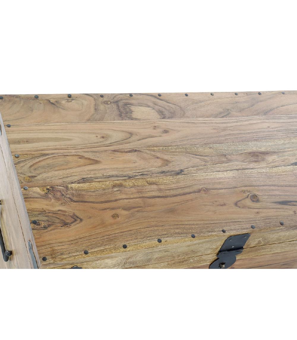 Wadiga Grande Malle De Rangement En Bois Massif Acacia