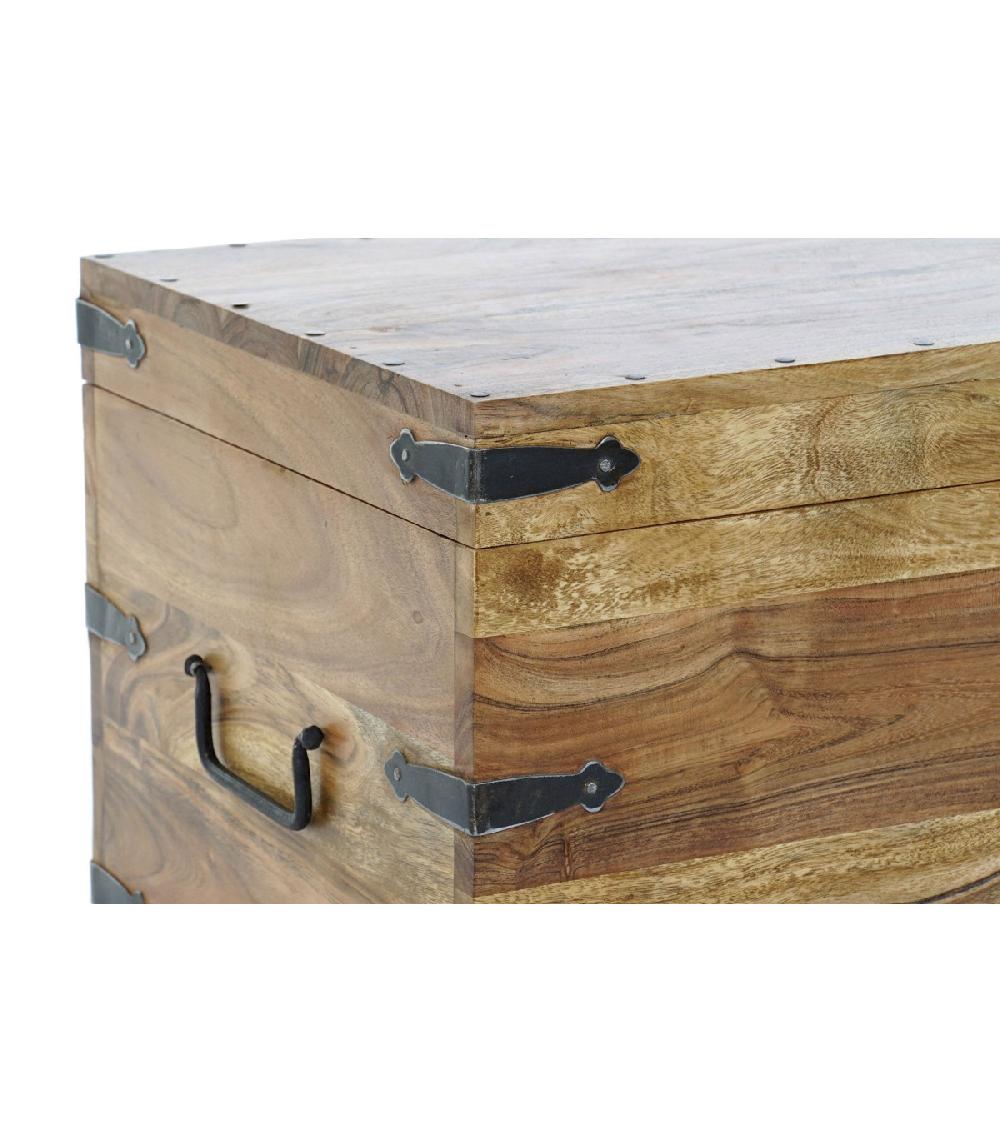Wadiga Grande Malle De Rangement En Bois Massif Acacia