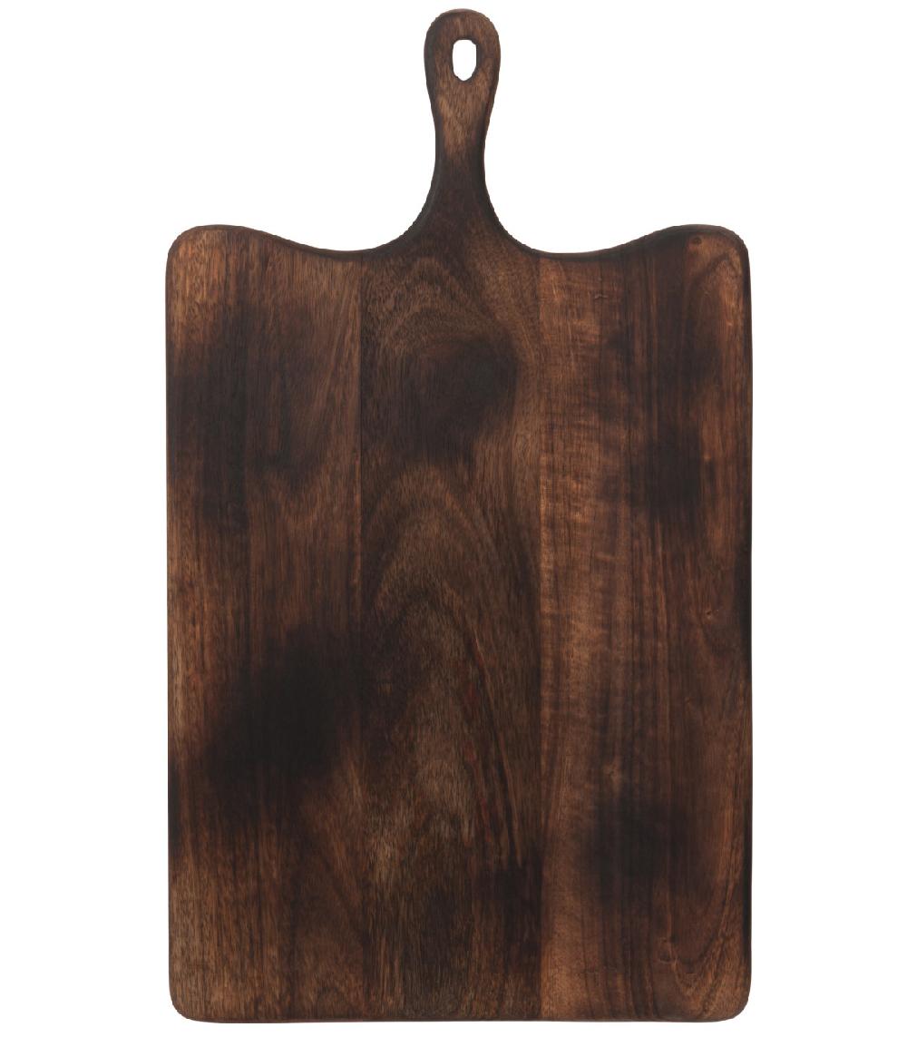 wadiga Grande planche à découper rectangulaire en bois marron - 35x60x1 6cm