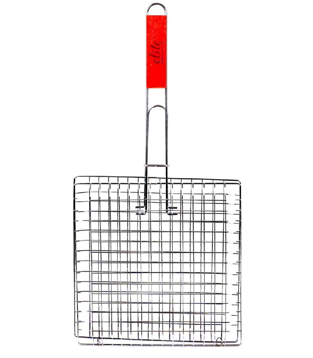 wadiga Grille de barbecue carrée avec Manche - 46x22x22cm
