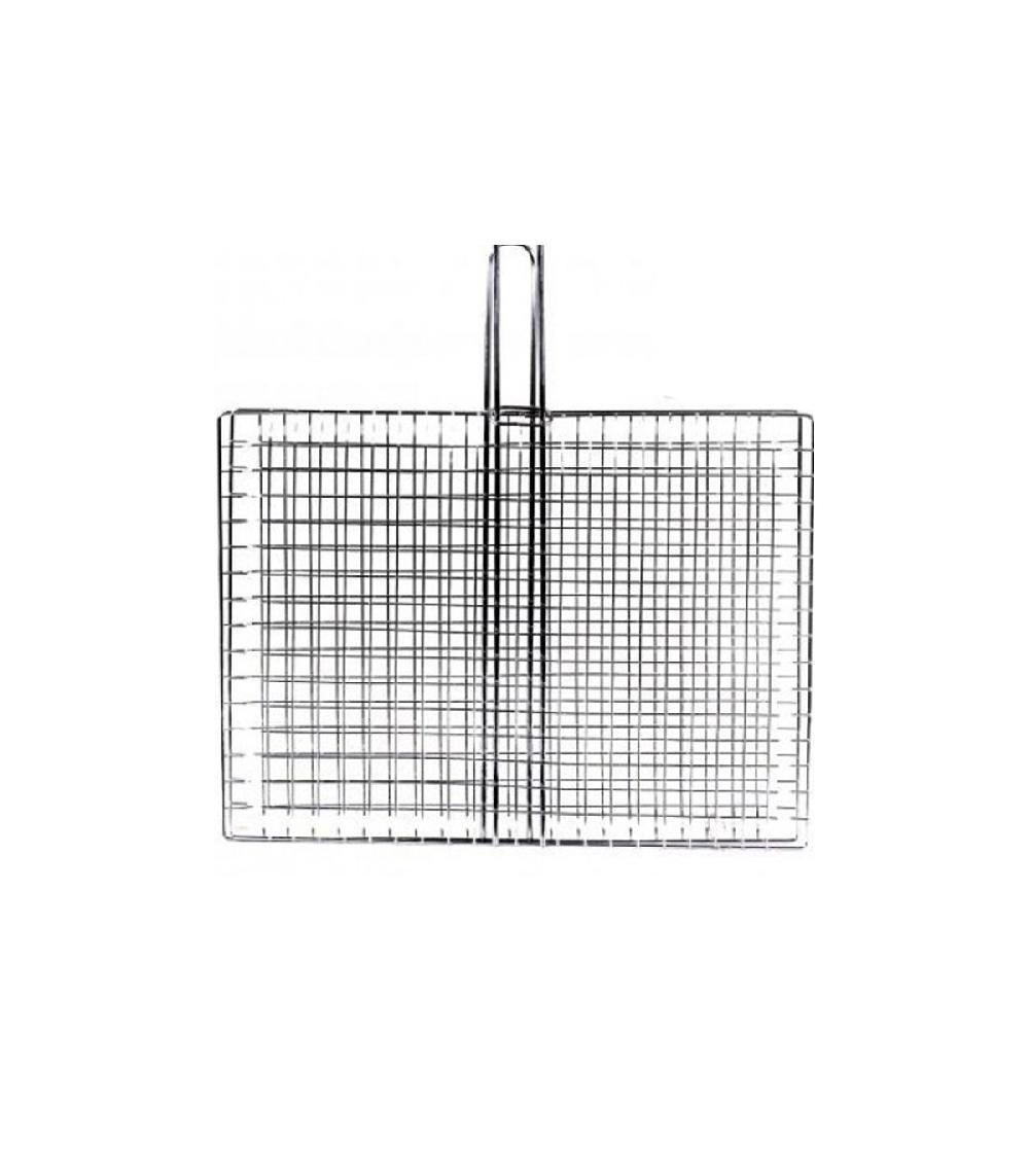 Wadiga Grille De Barbecue Double Avec Manche - 60x40x30cm