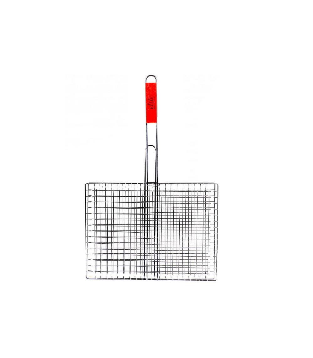 wadiga Grille de barbecue double avec manche - 60x40x30cm