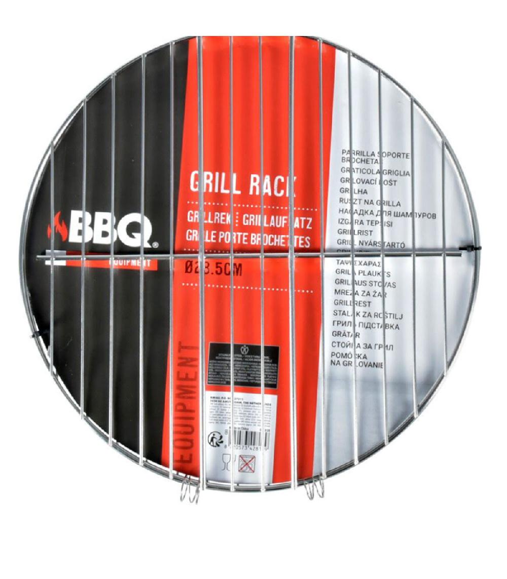 Wadiga Grille De Barbecue Ronde Double Avec Manche 28.5cm