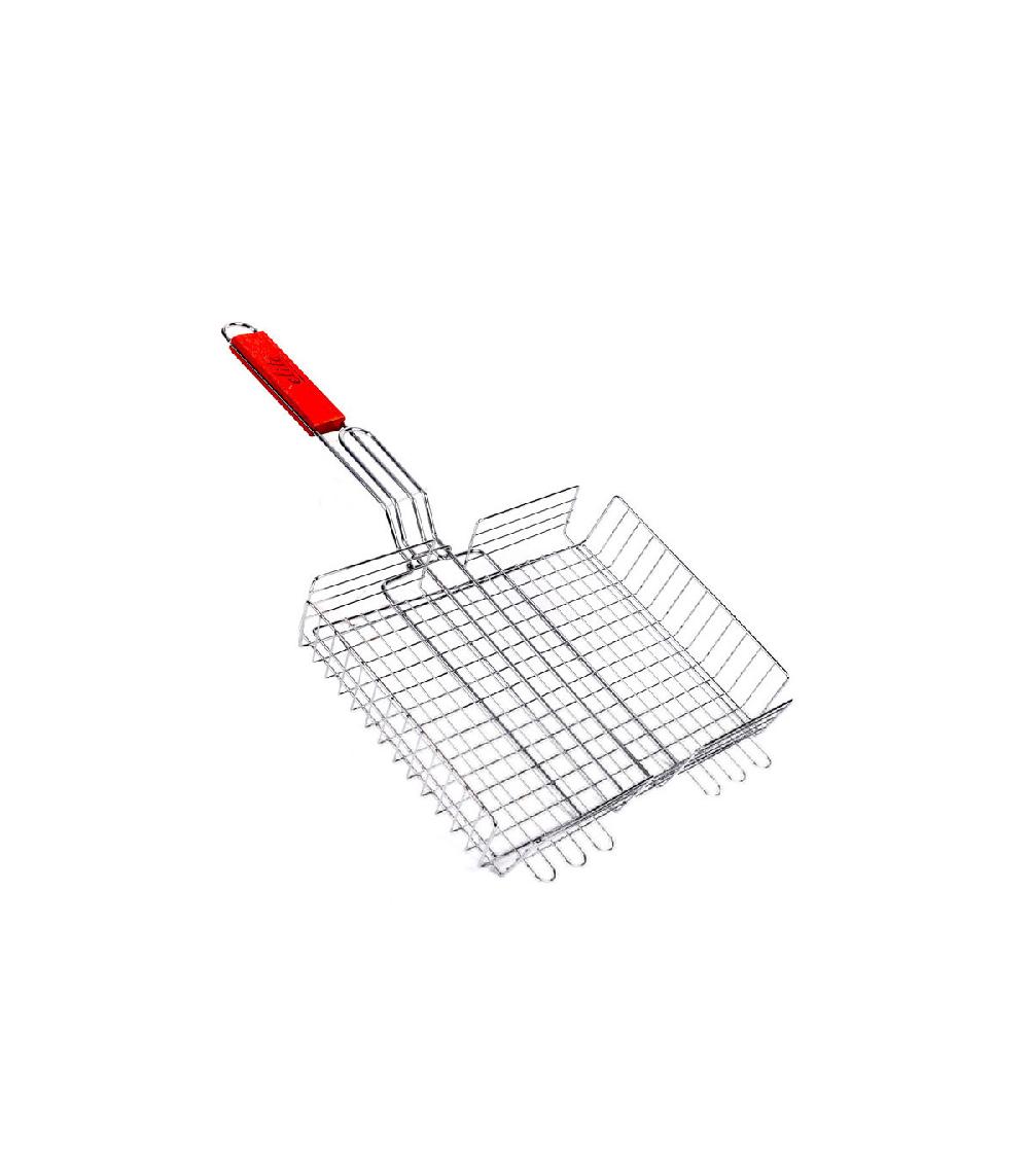 wadiga Grille panier barbecue avec manche - 56x31x24cm