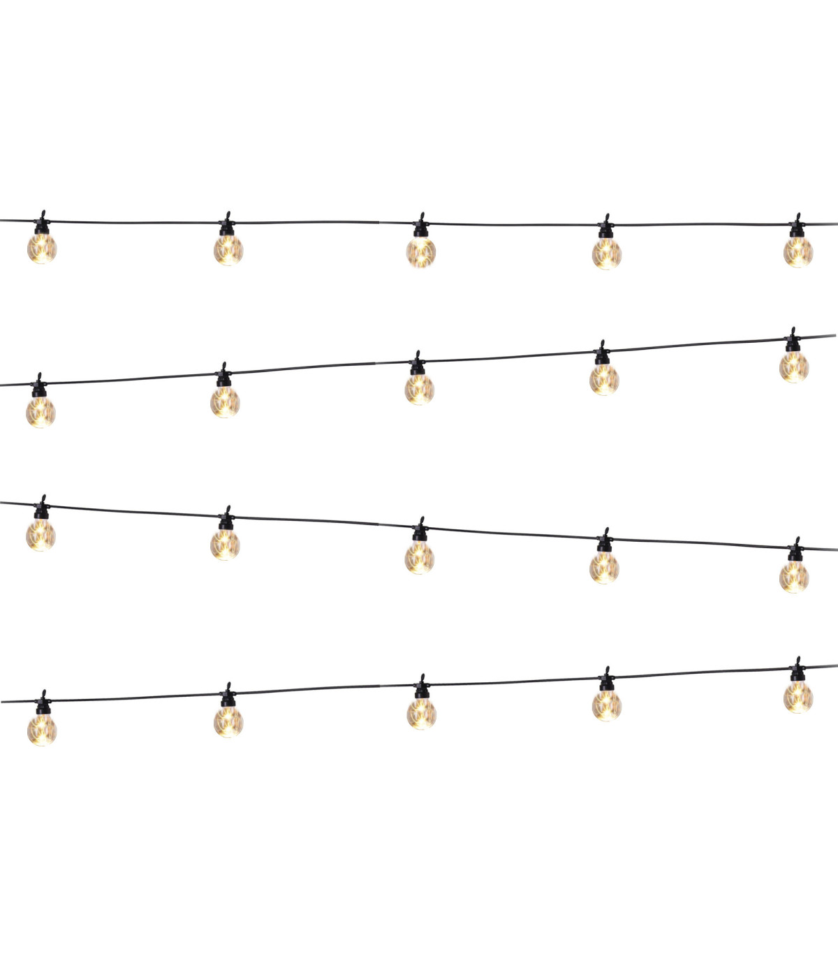 wadiga Guirlande lumineuse guinguette led extérieur 20 lumières