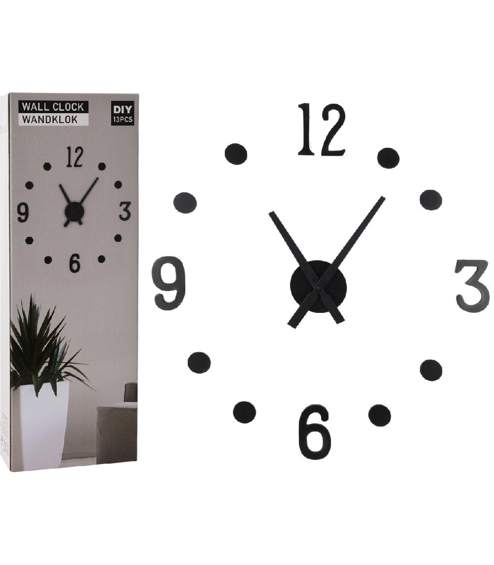 Wadiga Horloge Murale Design Noir Taille Personnalisable