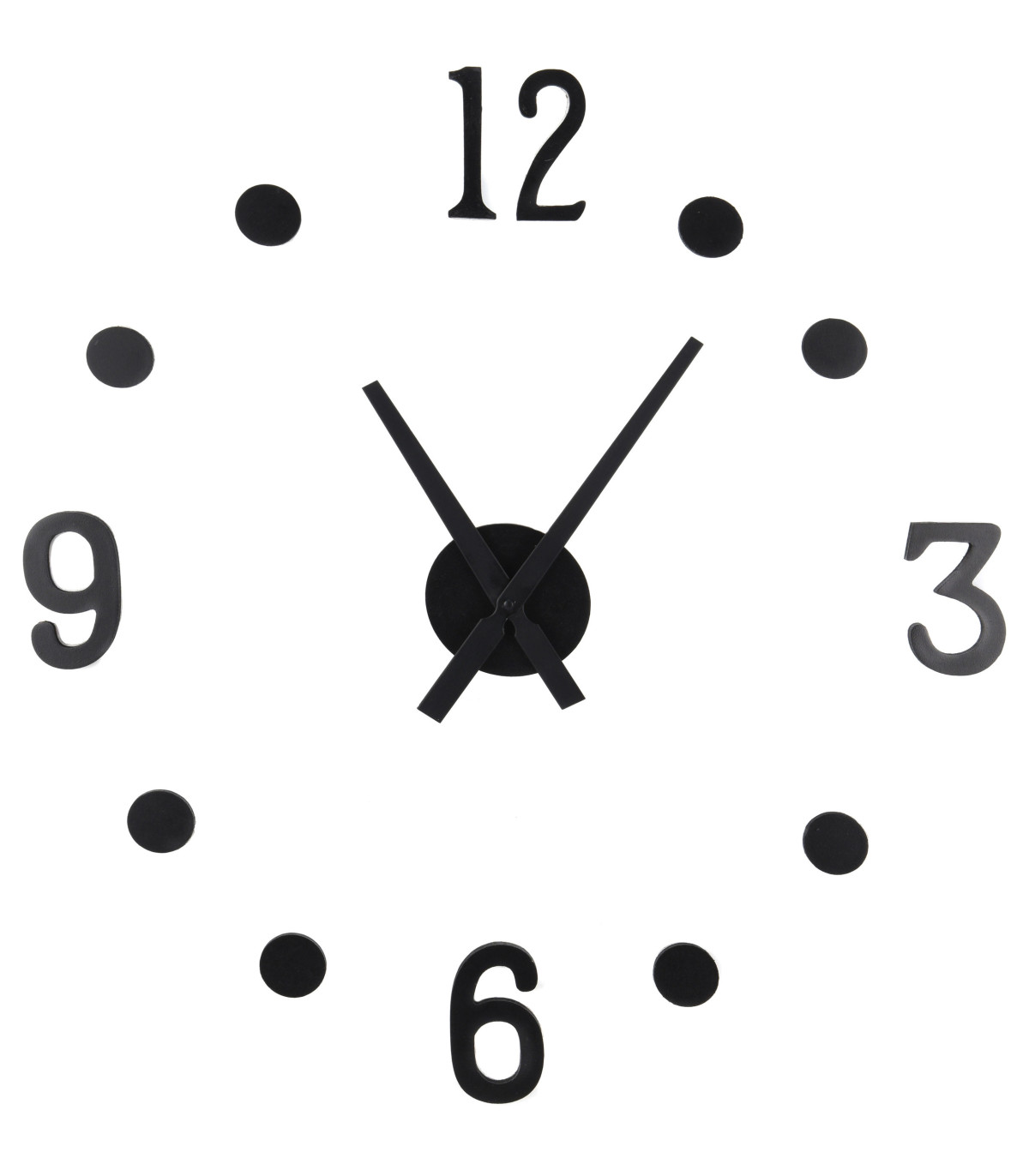 wadiga Horloge Murale Design Noir Taille Personnalisable