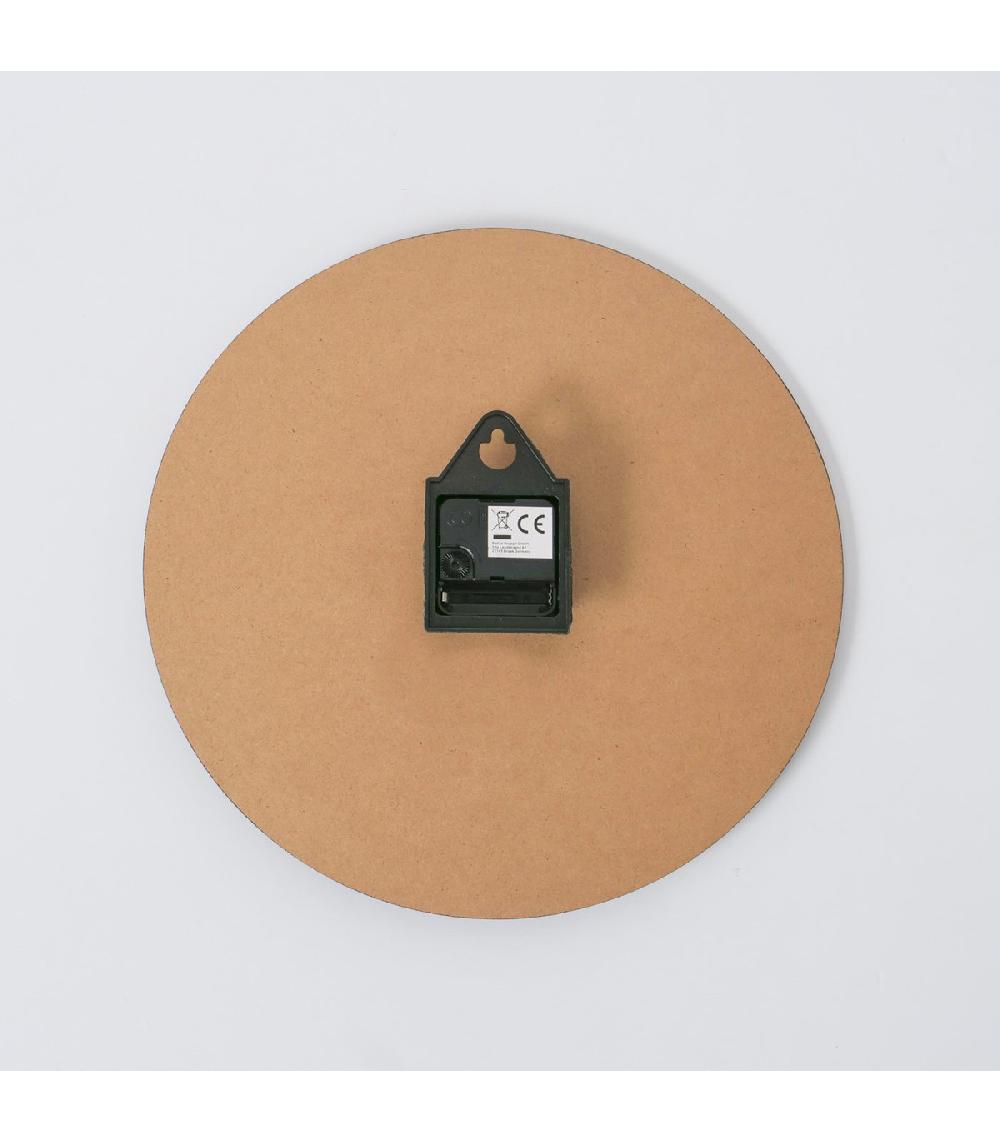 Wadiga Horloge Murale Effet Marbre Noir Et Doré Diamètre 34cm