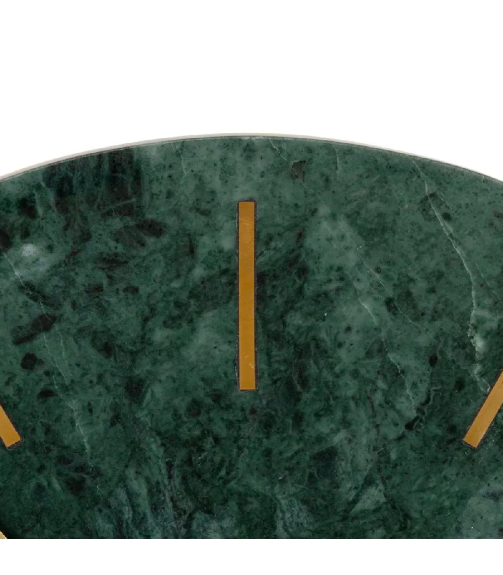 Wadiga Horloge Murale En Marbre Vert Et Métal Doré 41x41x2cm
