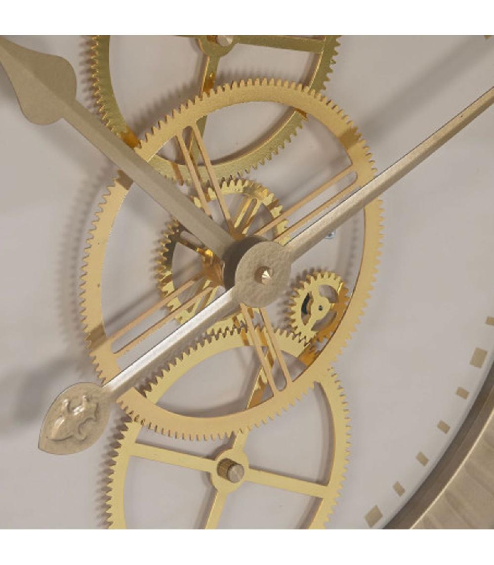 Wadiga Horloge Murale En Métal Beige-gris Et Doré 59.5x59.5x8.5cm