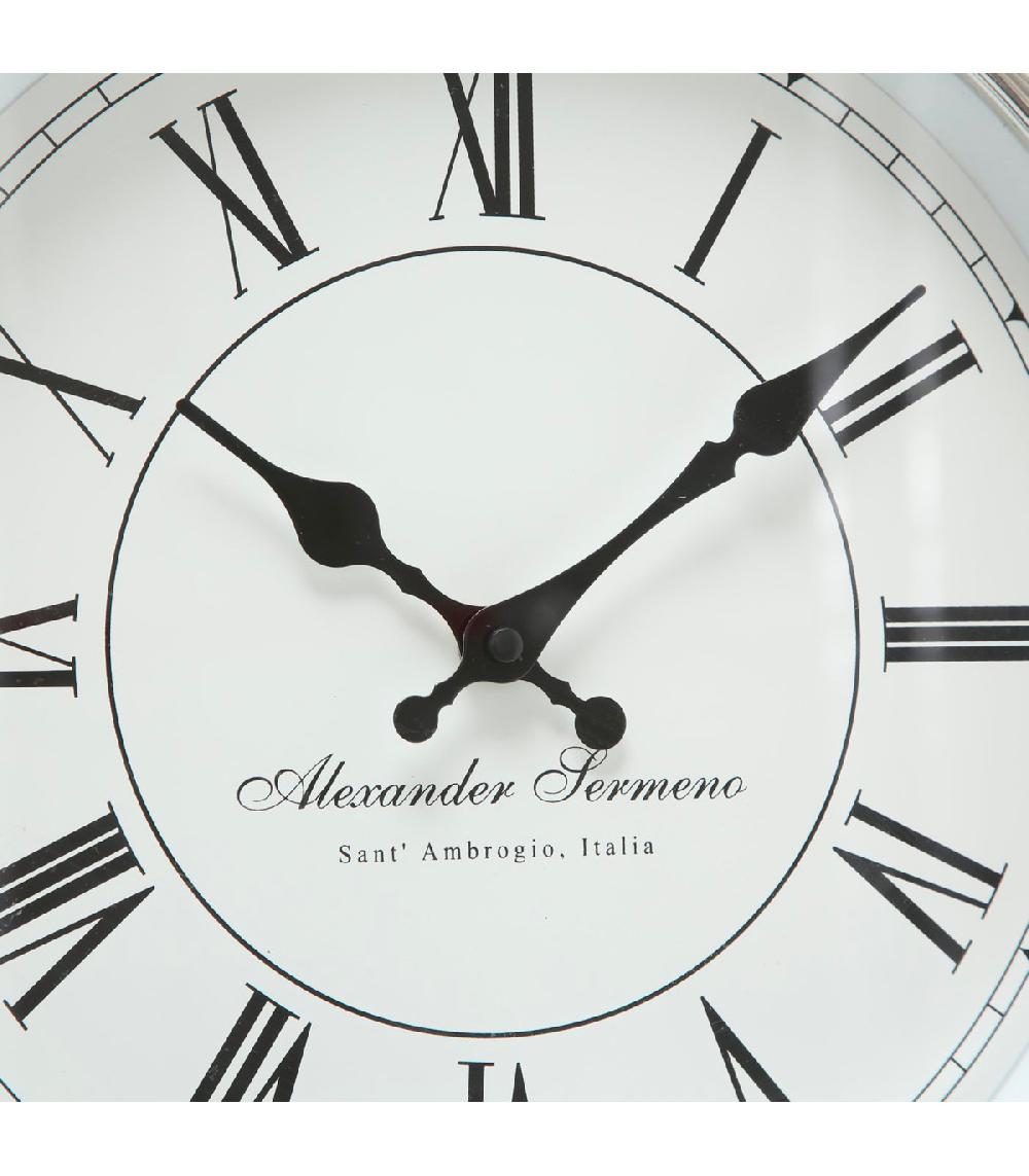 Wadiga Horloge Murale Ronde Blanche Chiffres Romains D40cm