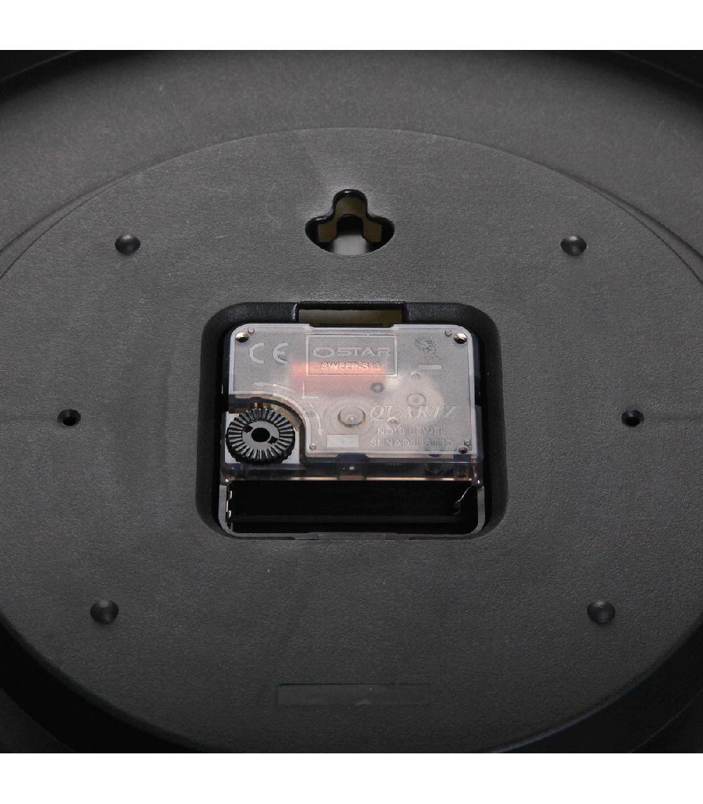 Wadiga Horloge Murale Ronde Bois Et Bleu Foncé 30x30x4.2cm