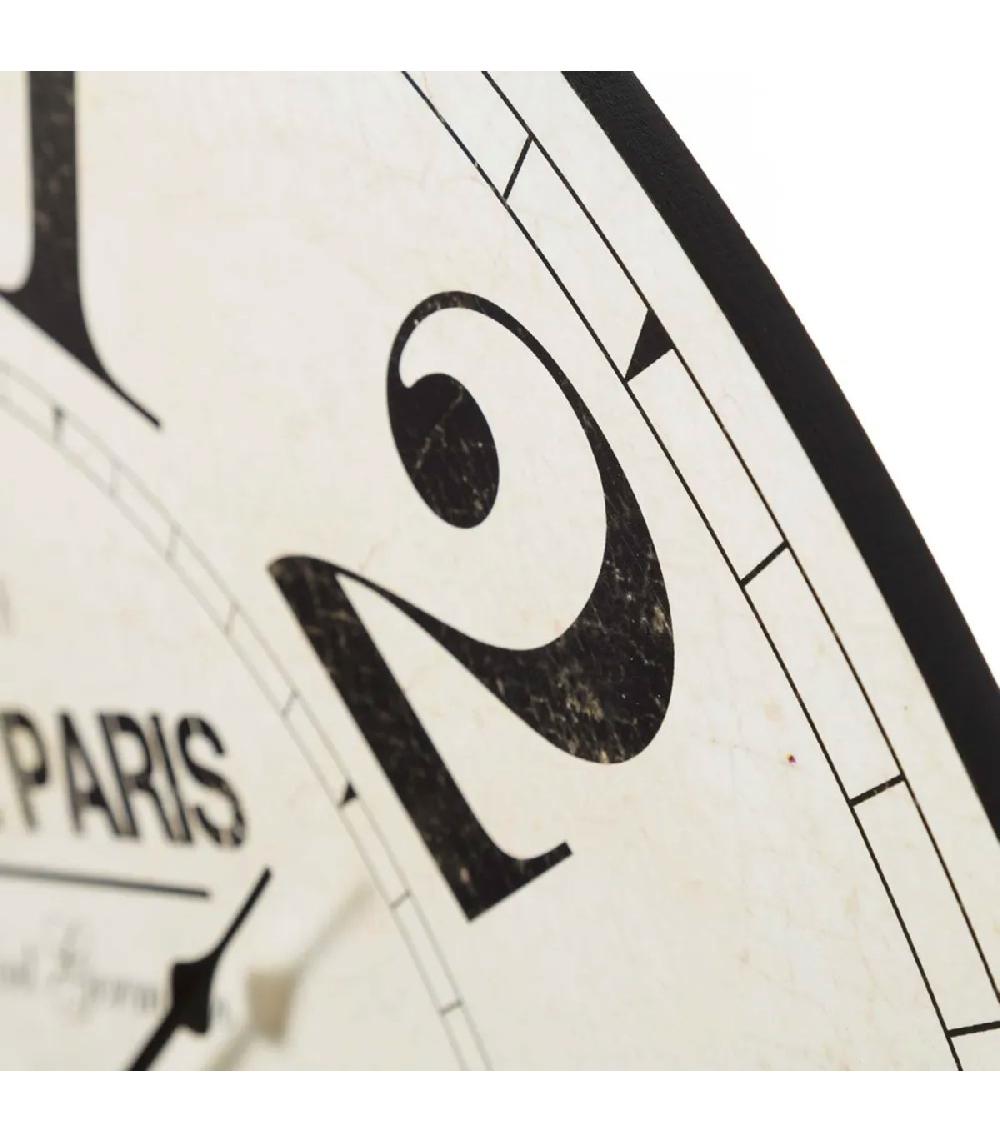 Wadiga Horloge Murale Ronde En Bois Café De Paris 60cm