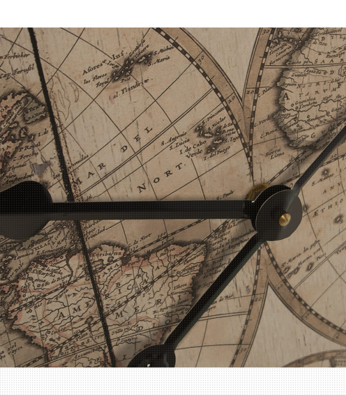 Wadiga Horloge Murale Ronde En Bois Monde - Diamètre 60cm