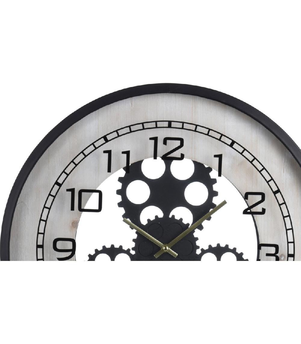 Wadiga Horloge Murale Ronde En Métal Engrenages - 48cm