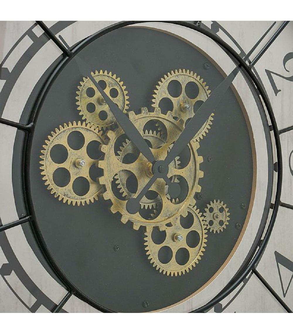 Wadiga Horloge Murale Ronde En Métal Noir 57x57x7cm