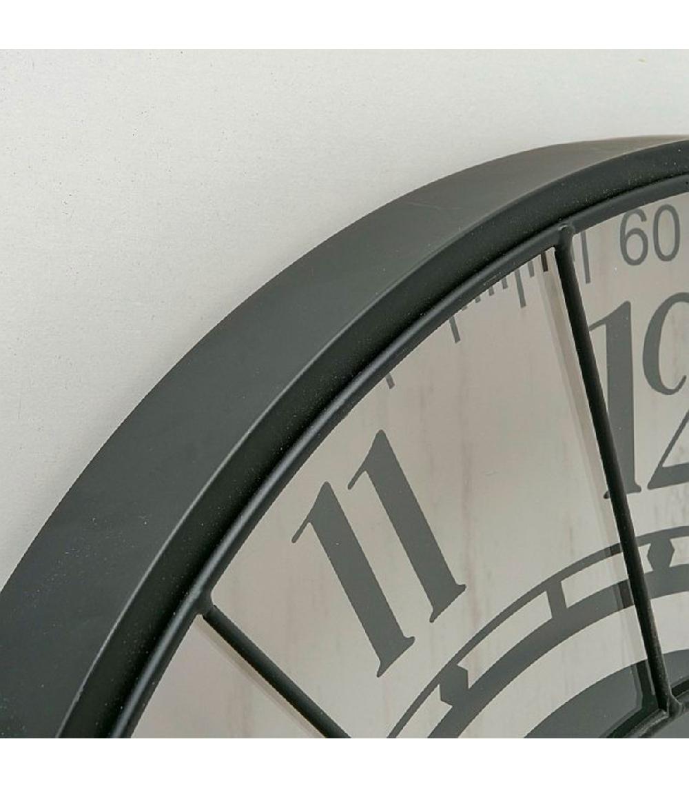 Wadiga Horloge Murale Ronde En Métal Noir 57x57x7cm