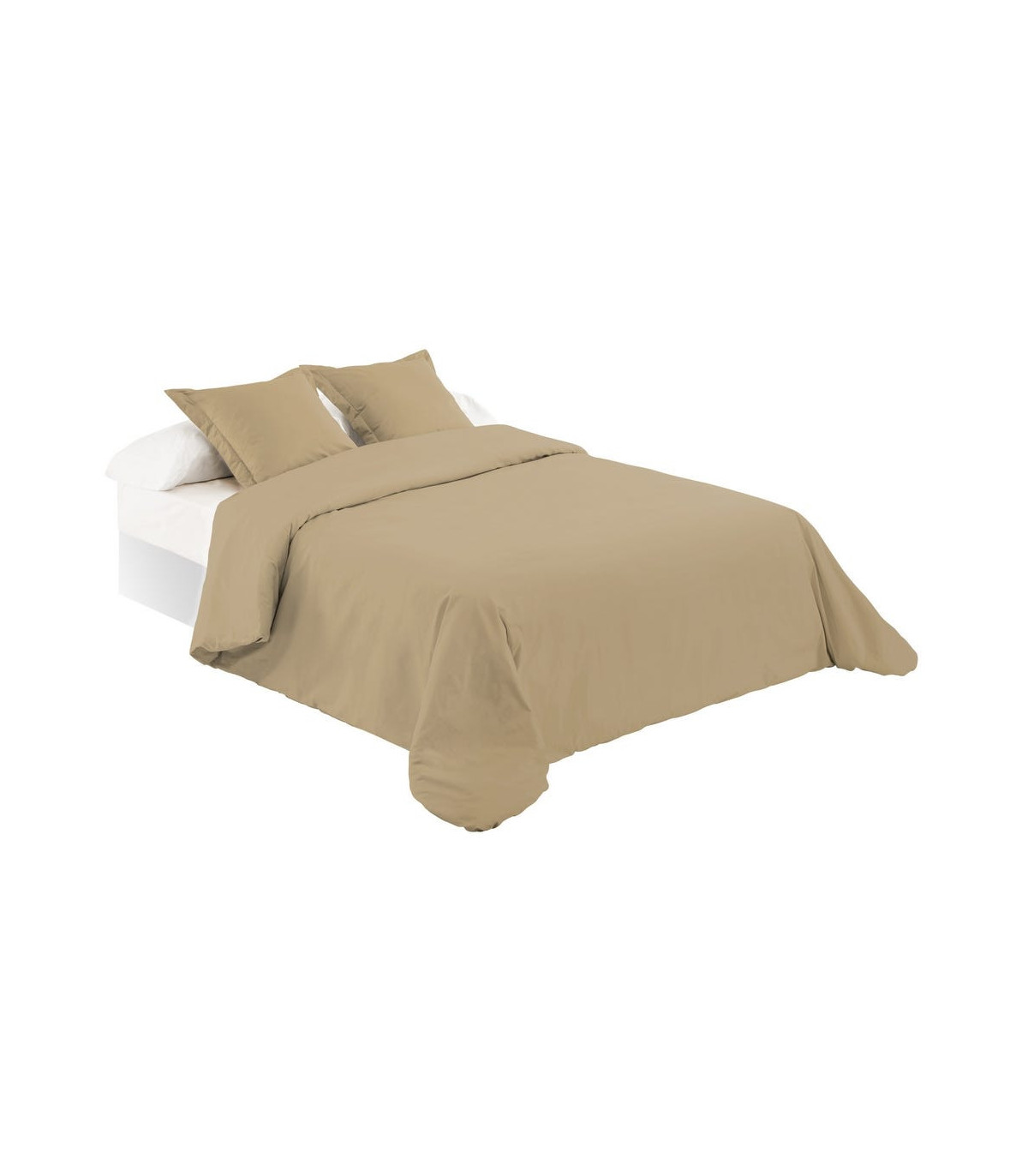 Wadiga Housse De Couette Lit Double Beige - 220x240cm