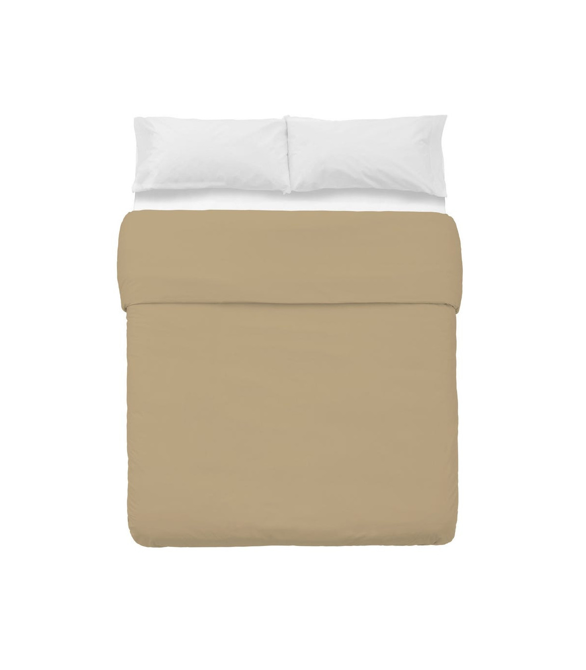 wadiga Housse de couette lit double beige - 220x240cm