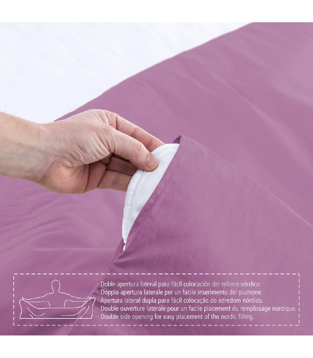 Wadiga Housse De Couette Lit Double Lilas - 220x240cm