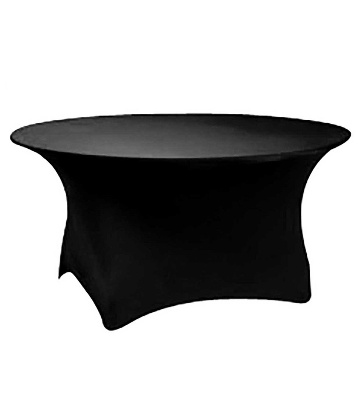 wadiga Housse noire pour table de réception - 122x122x74cm