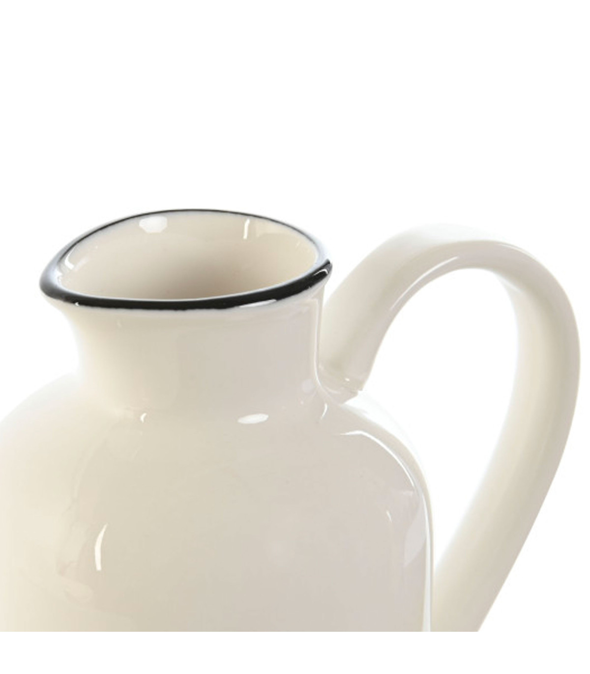 Wadiga Huilier En Porcelaine Blanc Et Bouchon Liège 600ml 11x7.5x20cm