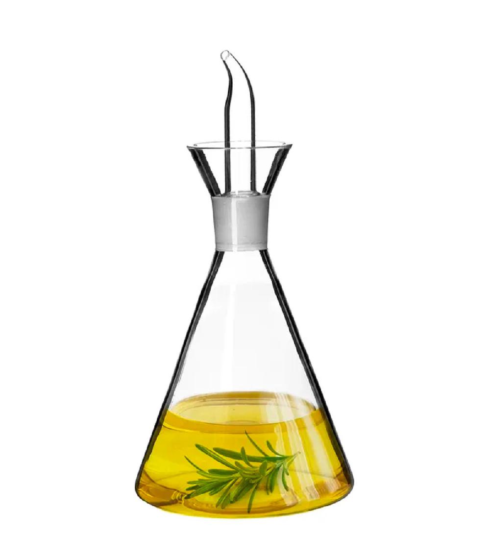 Wadiga Huilier Ou Vinaigrier Conique En Verre Transparent Anti Goutte 500ml