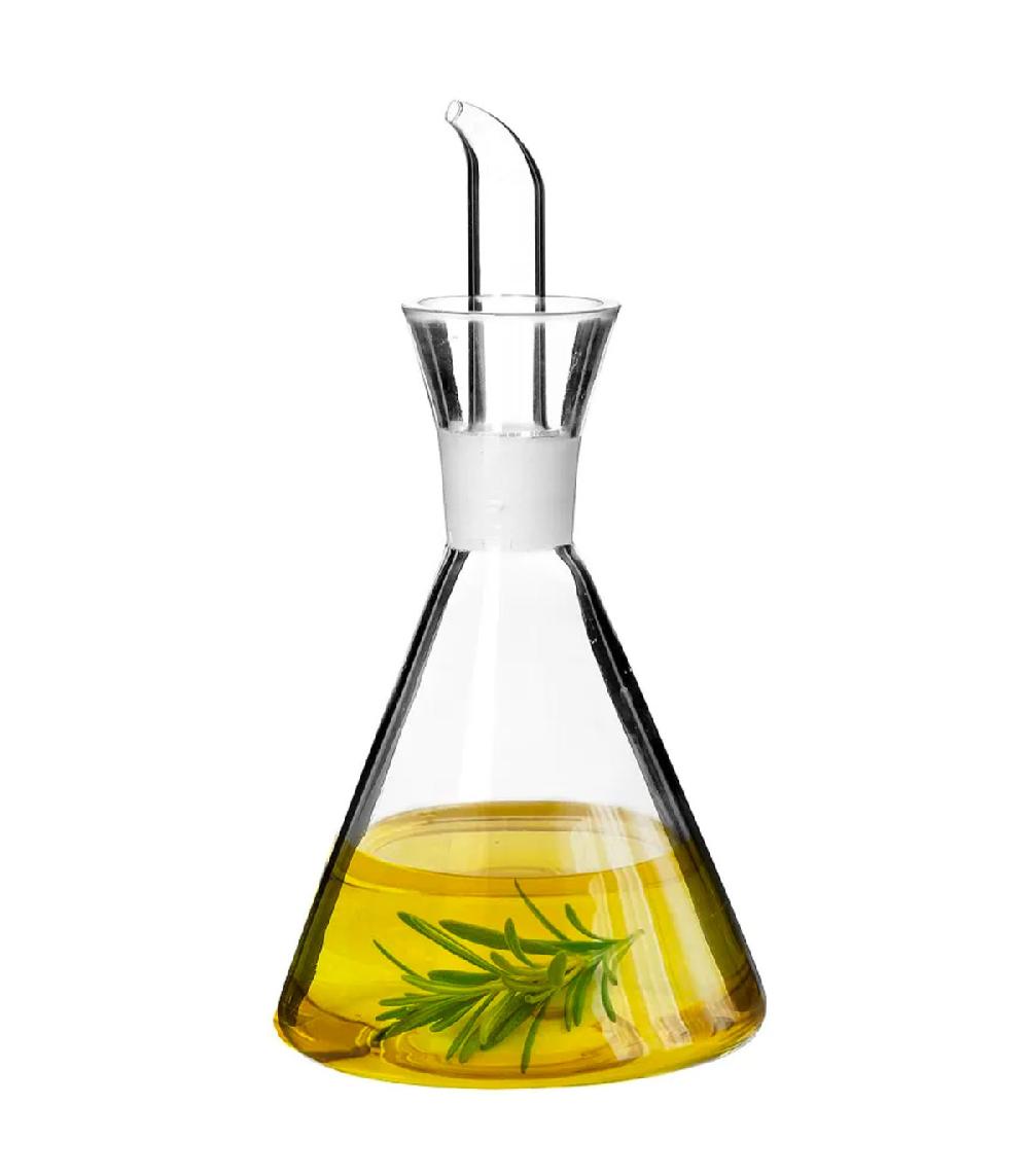Wadiga Huilier Ou Vinaigrier Conique En Verre Transparent Anti Goutte 250ml