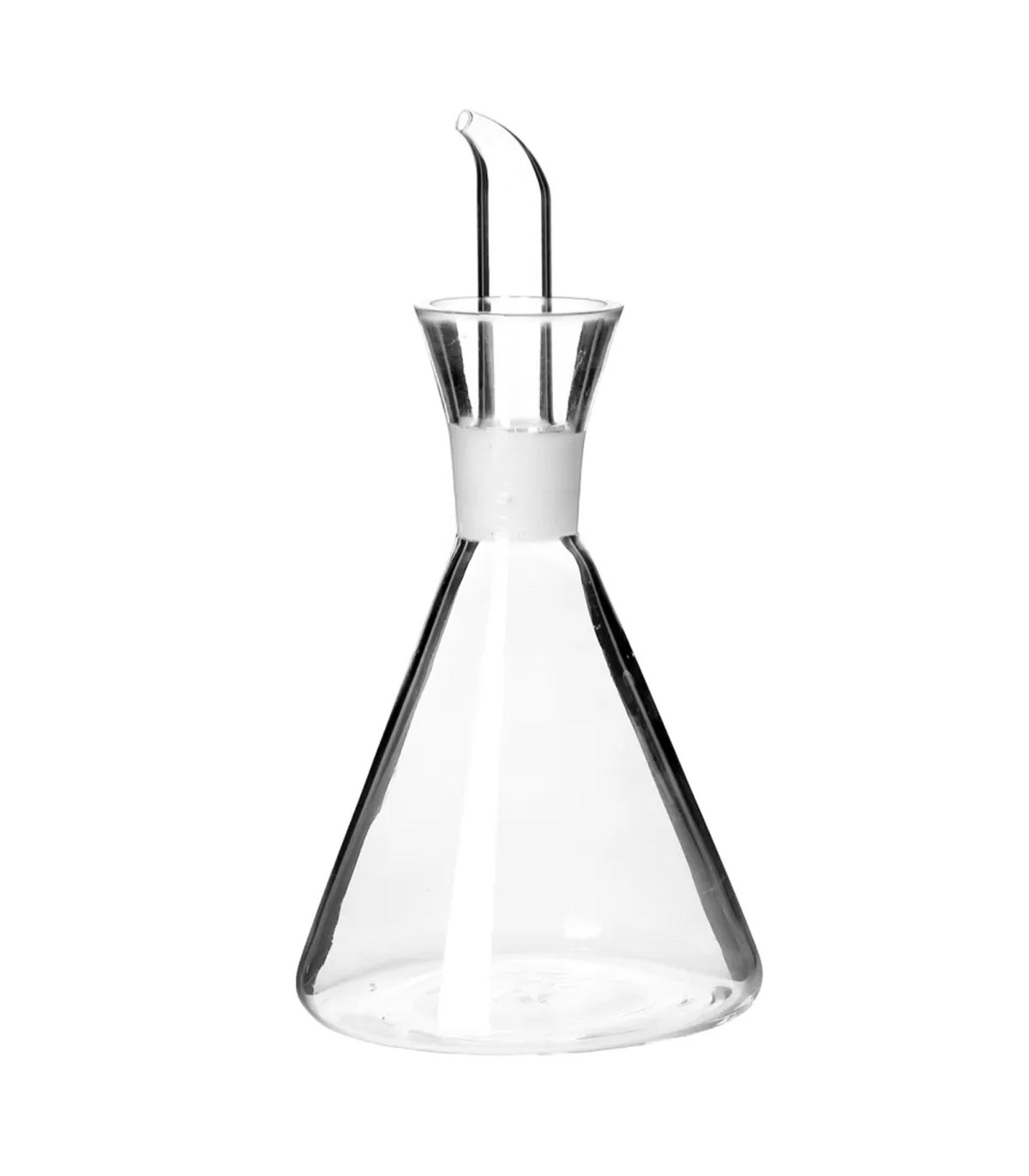 wadiga Huilier ou vinaigrier conique en verre transparent anti goutte 250ml