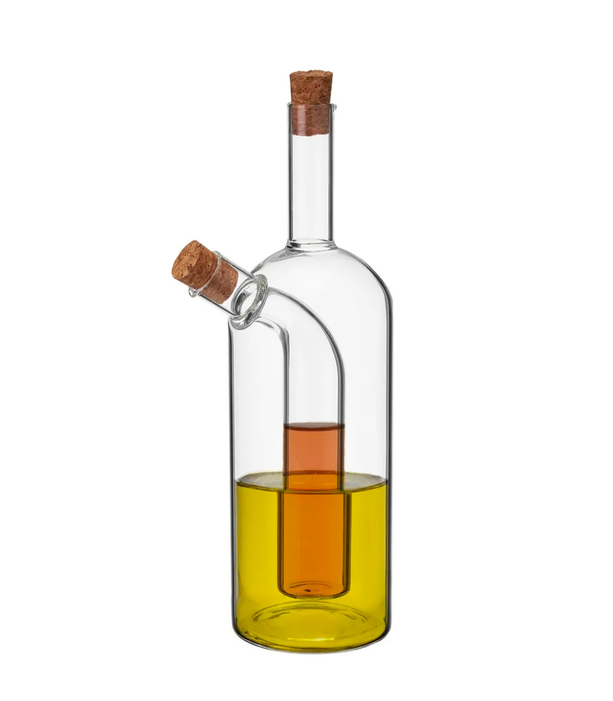 Wadiga Huilier Vinaigrier 2-en-1 En Verre Et Bouchons Liège