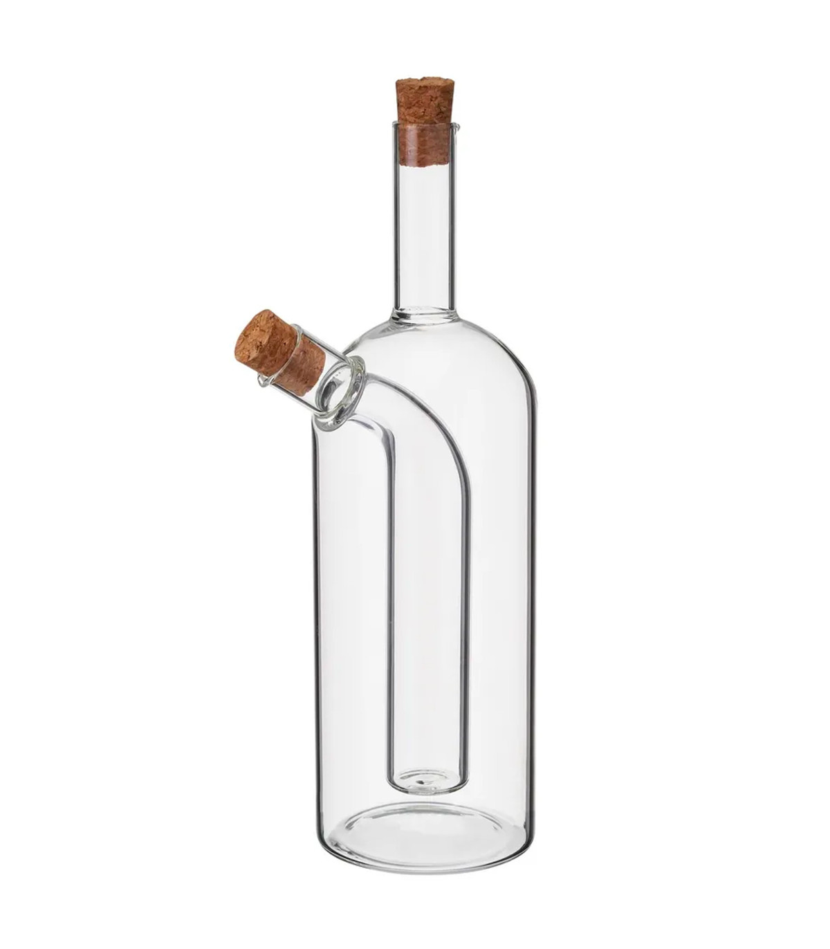 wadiga Huilier vinaigrier 2-en-1 en verre et bouchons liège