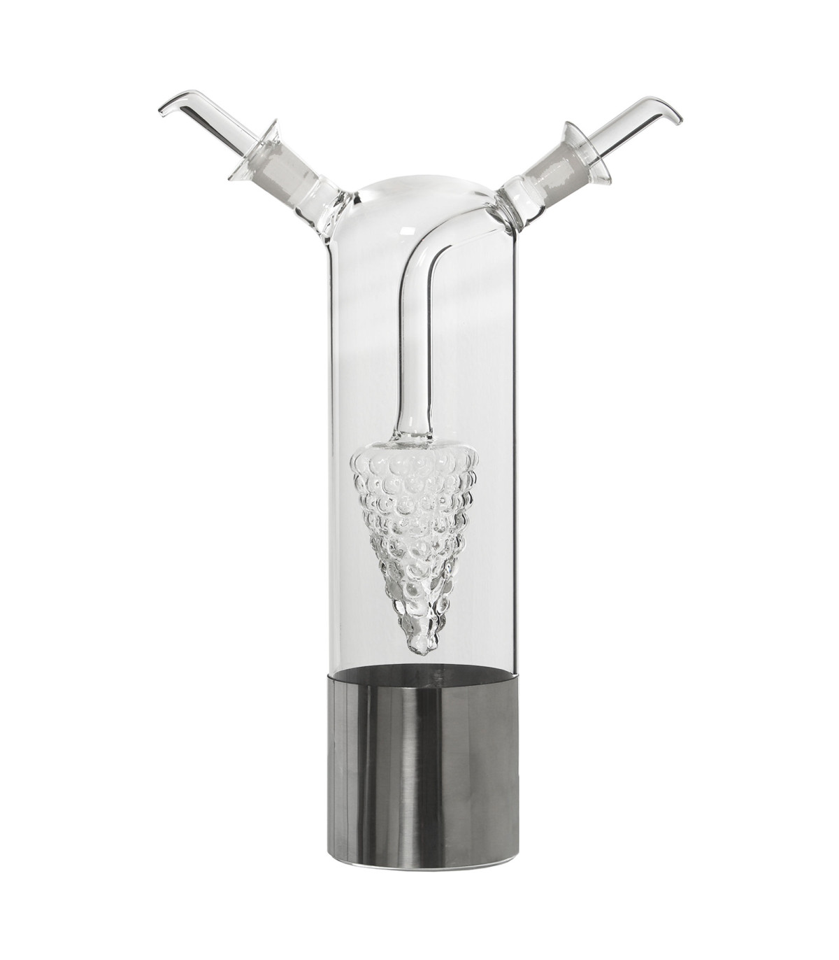 wadiga Huilier vinaigrier 2-en-1 transparent base inox - 700/1000ml