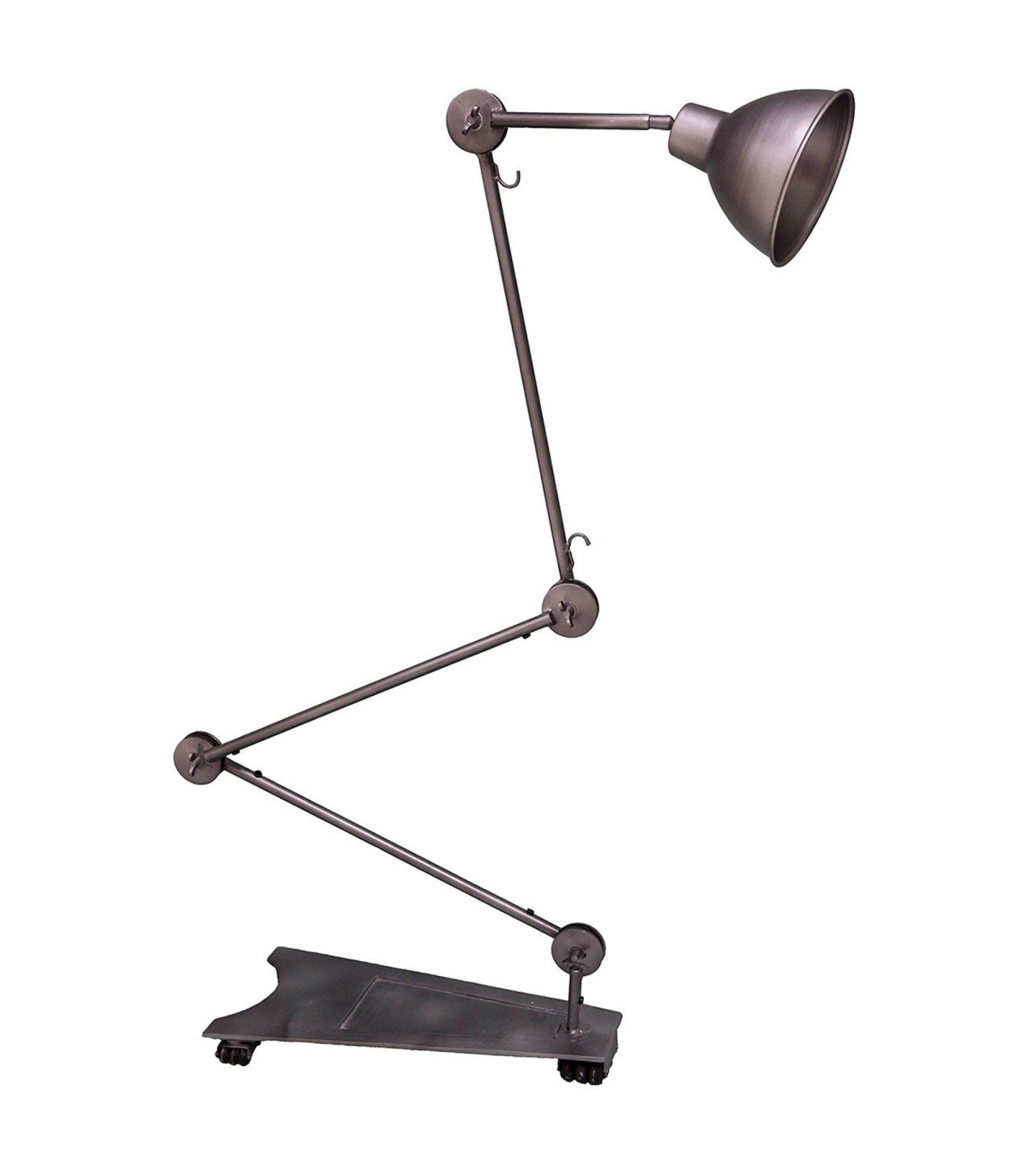 wadiga Lampadaire articulé métal style industriel 51x12x220cm