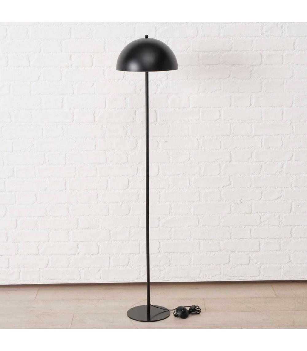 Wadiga Lampadaire Champignon Métal Noir 30x30x140cm
