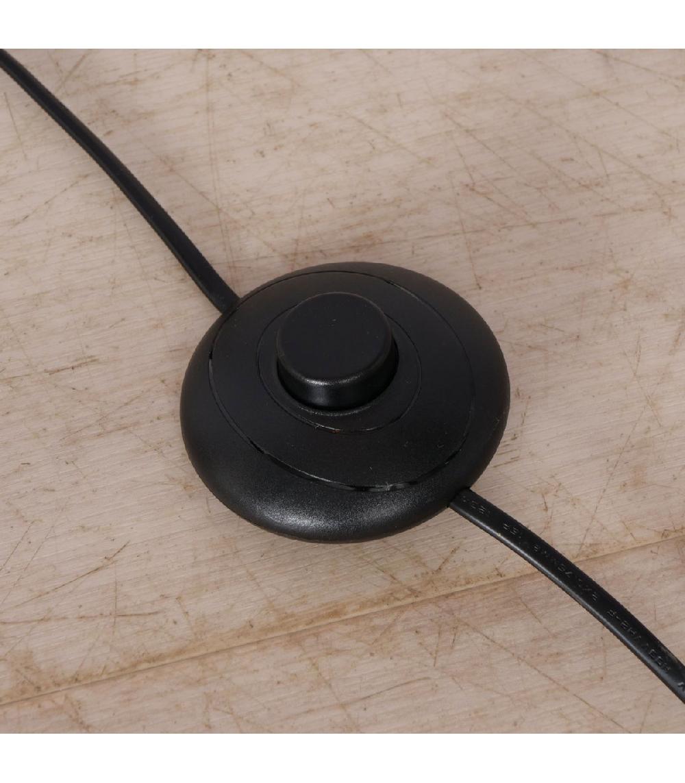 Wadiga Lampadaire Champignon Métal Noir 30x30x140cm