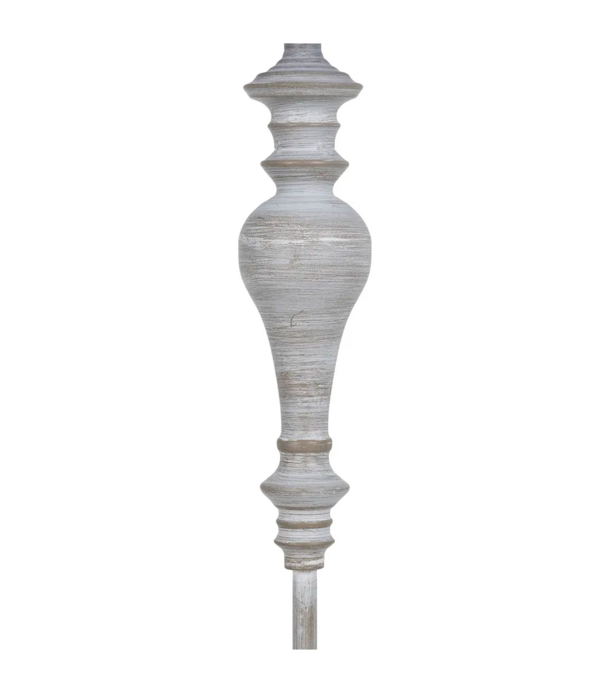 Wadiga Lampadaire Classique En Métal Gris Et Abat-jour Lin Beige 38x38x155cm