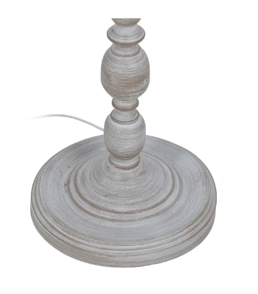 Wadiga Lampadaire Classique En Métal Gris Et Abat-jour Lin Beige 38x38x155cm