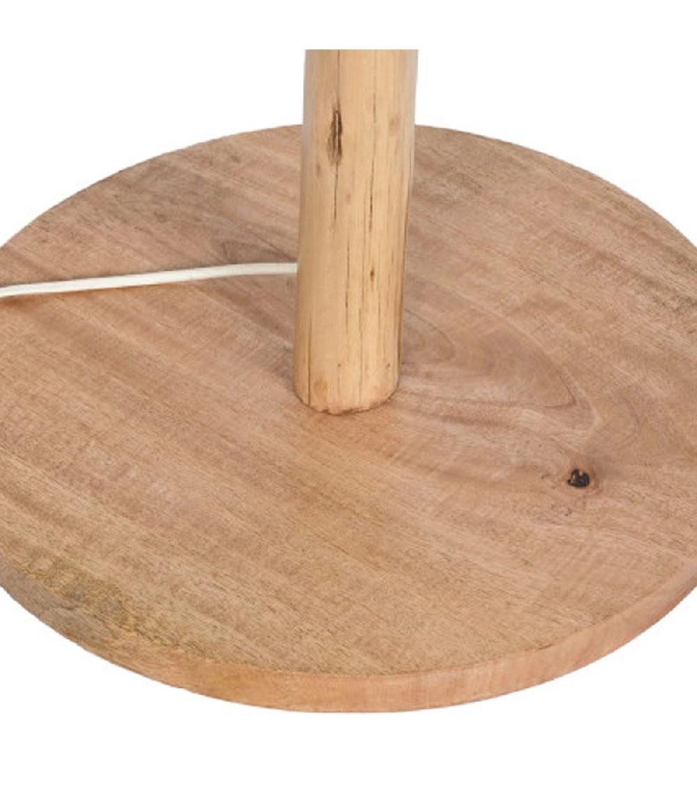 Wadiga Lampadaire En Bois D'eucalyptus Et Jute 40x40x150cm