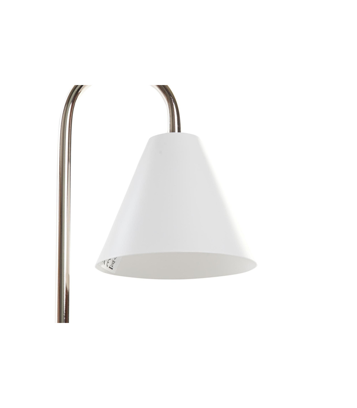 Wadiga Lampe à Poser Base Marbre Et Métal Doré Et Blanc - 15x15x33cm