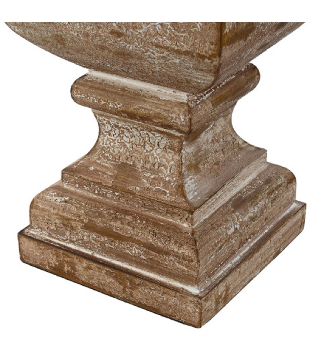 Wadiga Lampe à Poser Bois De Mangue Et Abat-jour Coton Beige 35x35x83cm