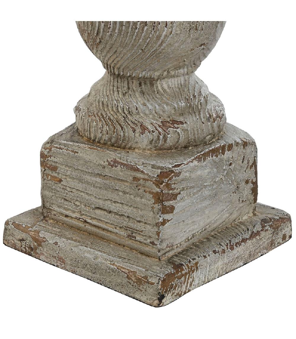 Wadiga Lampe à Poser Bois Et Abat-jour Métal Beige 40x40x83cm