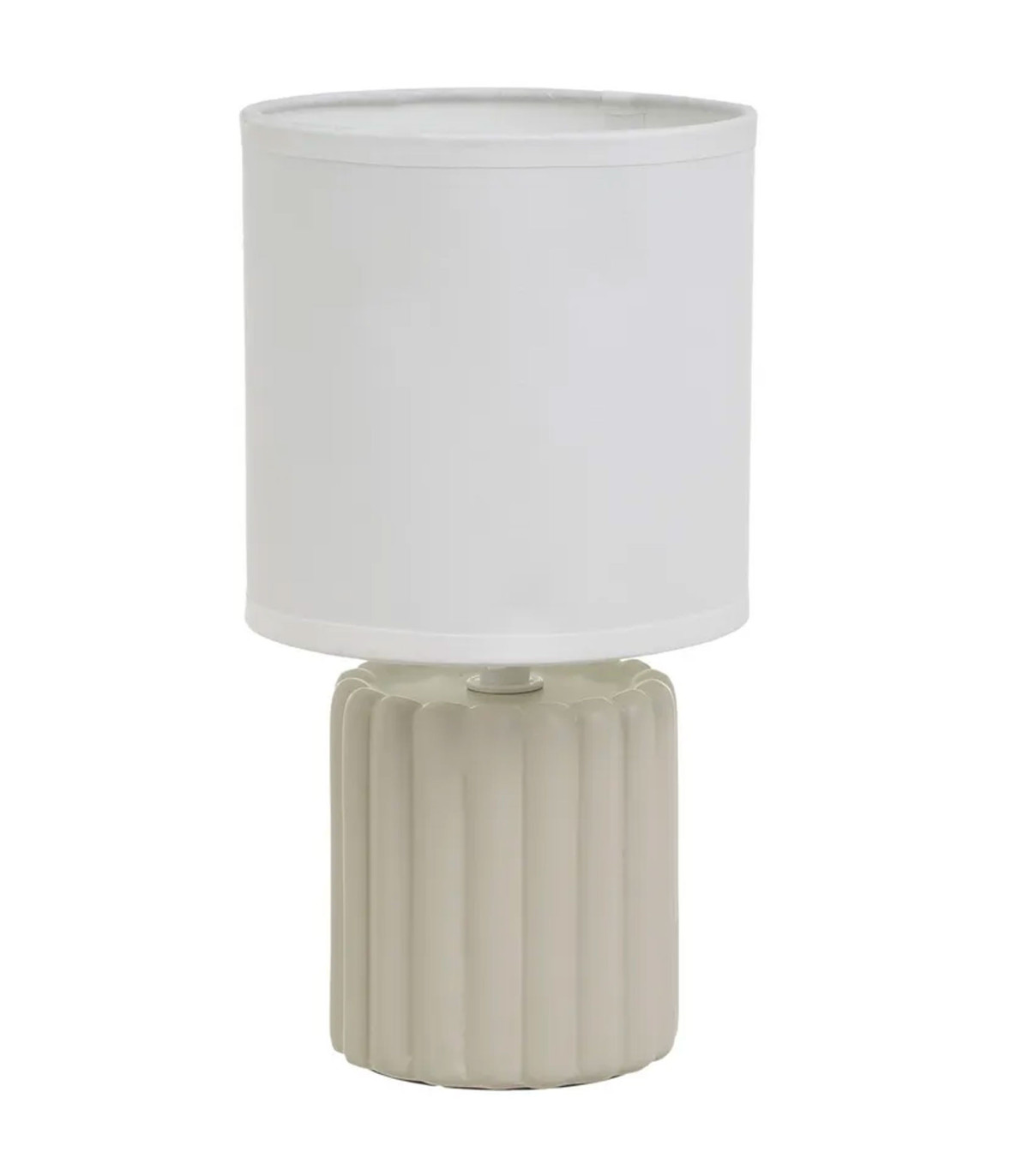 wadiga Lampe à poser céramique beige taupe 13x13x24cm