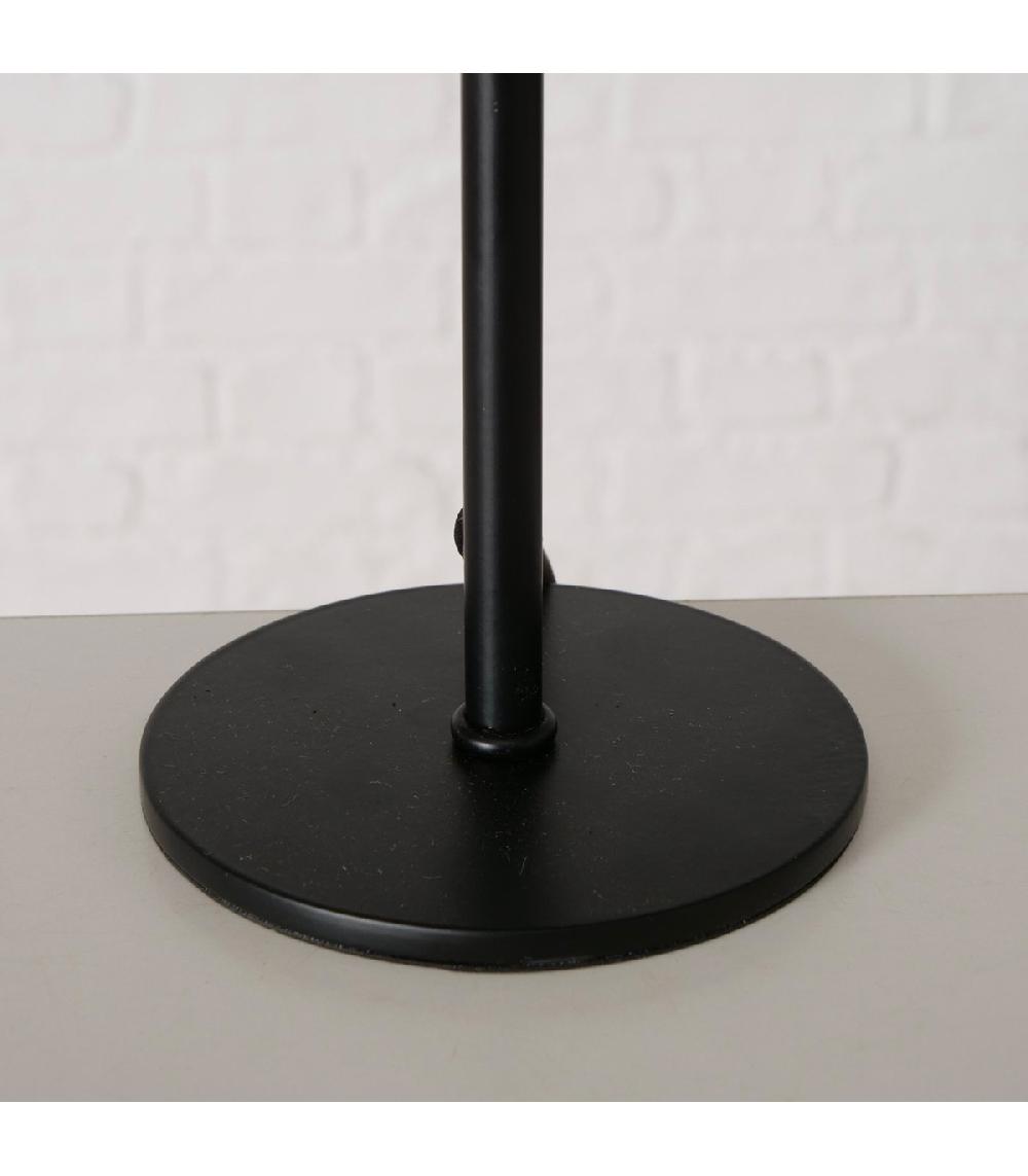 Wadiga Lampe à Poser Champignon En Métal Noir 18x18x41cm