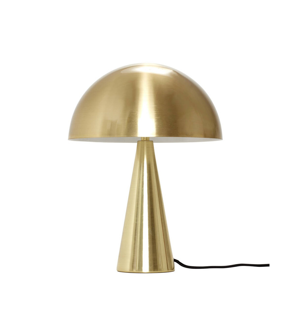 wadiga Lampe à Poser Champignon Laiton Doré - Hauteur 33cm